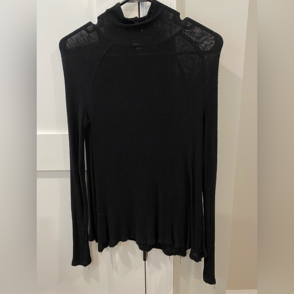 Free People Black Turtleneck Sweater